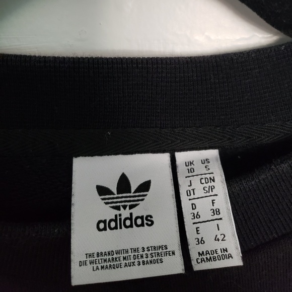 ADIDAS TRF Crew Sweater — Black & White - Picture 3 of 4